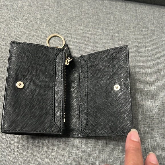 Kate Spate Black Leather Key Card and ID Wallet - Picture 3 of 12